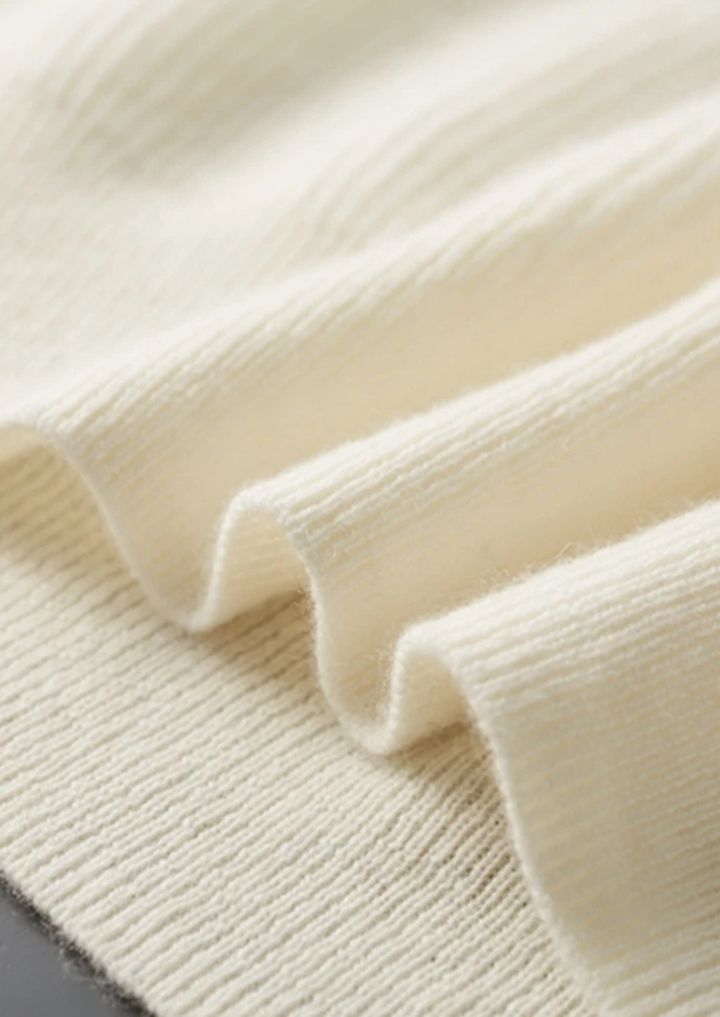 Cashmere Button Sweater cream white image 7 #color_cream-white