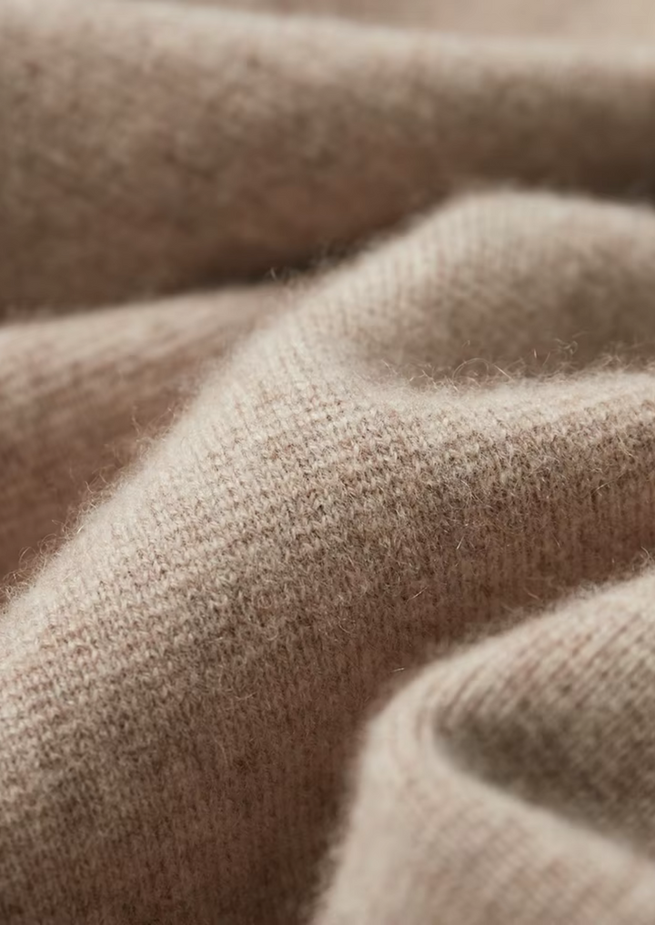Pure Merino Zip Polo Cardigan camel image 6 #color_camel