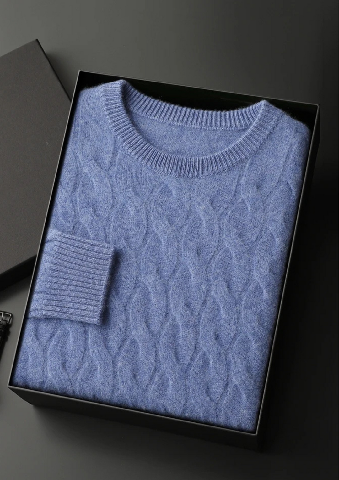 Cashmere Cable Crewneck blue image 1 #color_blue