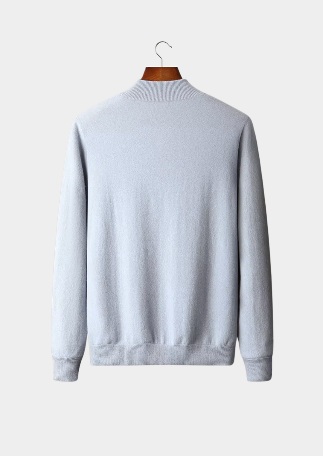 Pure Merino Light Blue Zip Cardigan light blue image 2 #color_light-blue