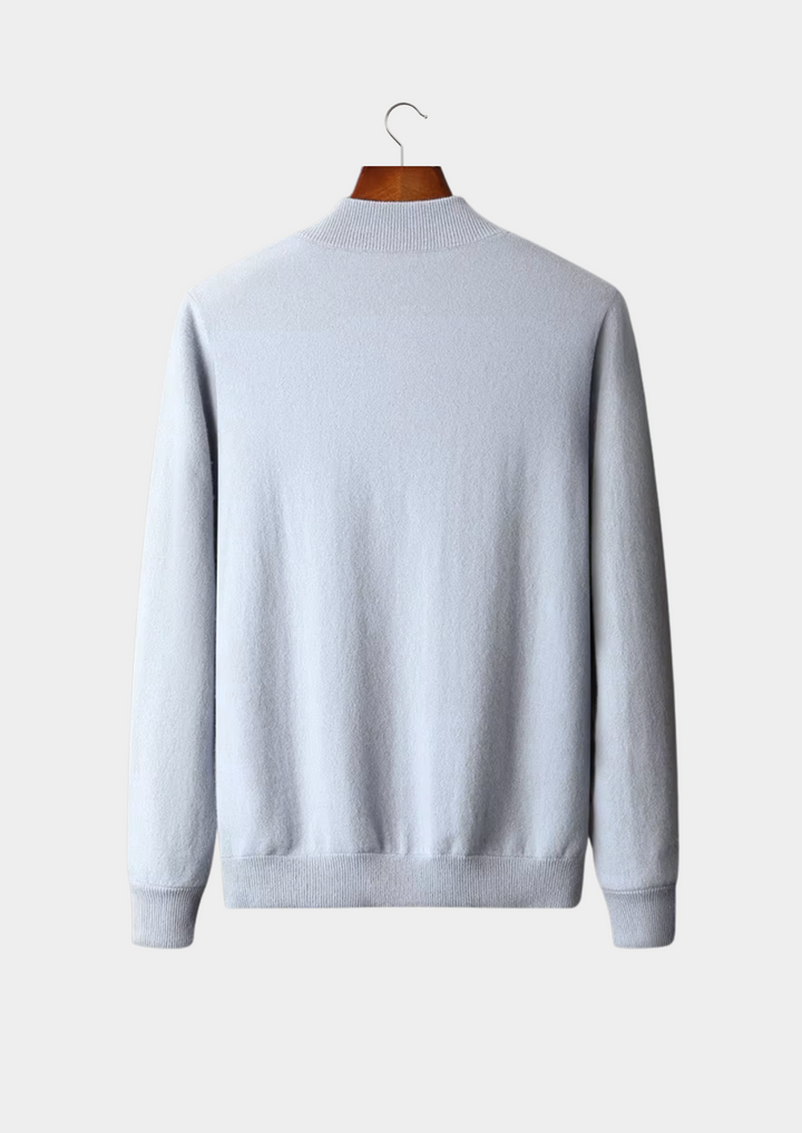 Pure Merino Light Blue Zip Cardigan light blue image 2 #color_light-blue