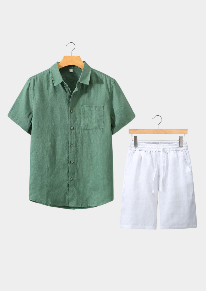 Dolcevita Shortsleeve Summer Set green/white image 1 #color_green
