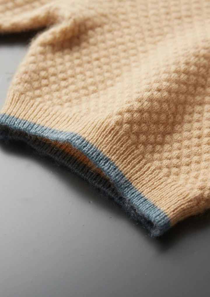 The Cashmere Two-Tone Polo mustard image 6 #color_mustard