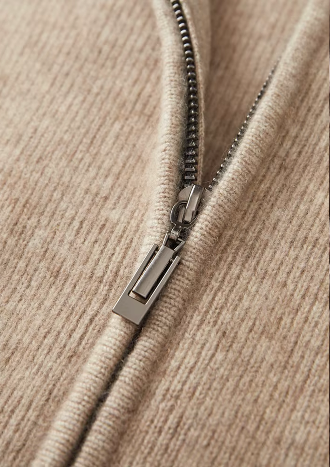 Ribbed Zip Cardigan sand image 4 #color_sand