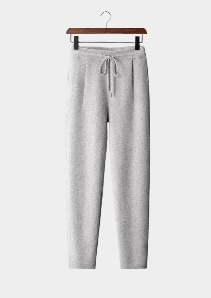 Cashmere Pleated Trousers light gray image 1 #color_light-gray