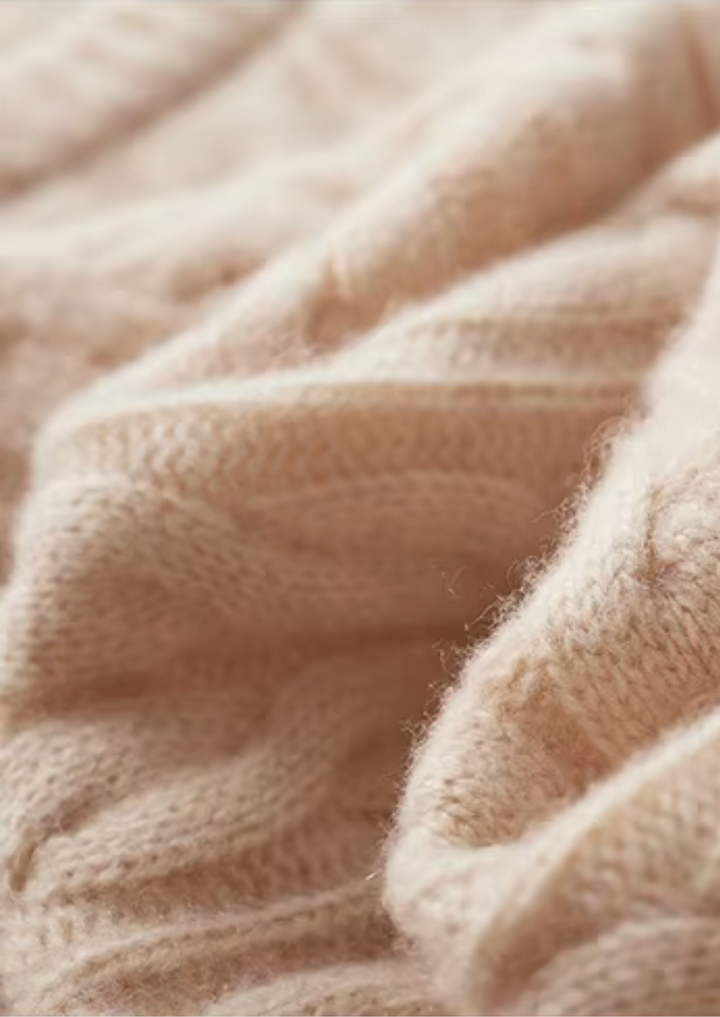 Pure Merino Cable Knit Crewneck ivory image 5 #color_ivory