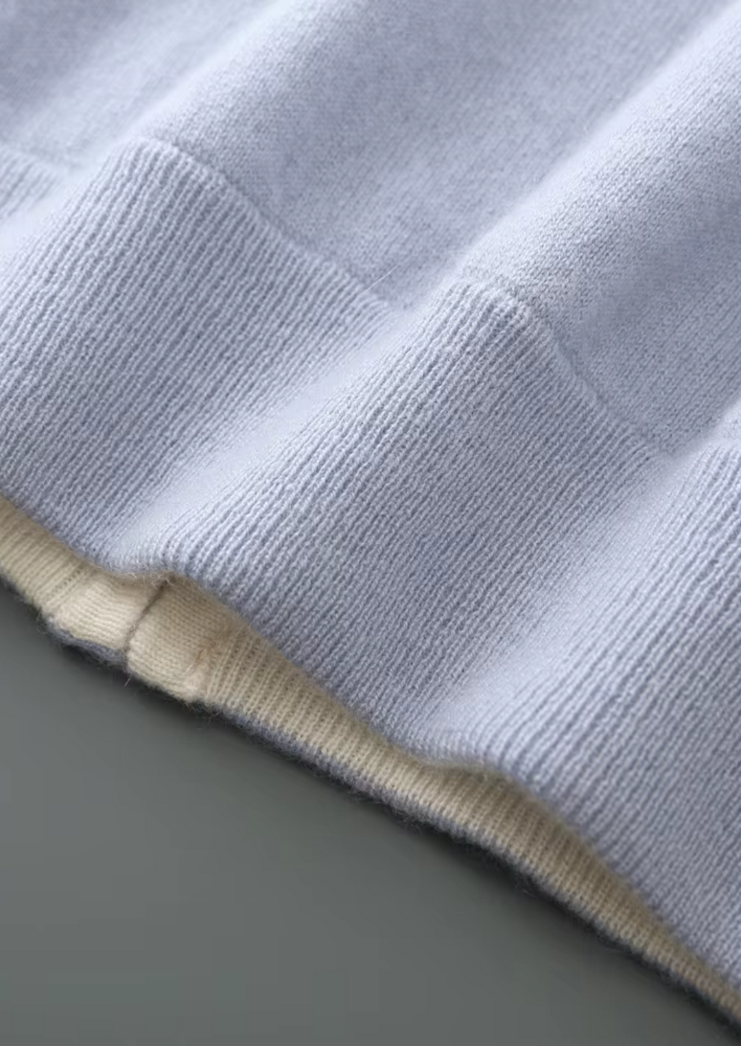 Pure Merino Light Blue Zip Cardigan light blue image 6 #color_light-blue