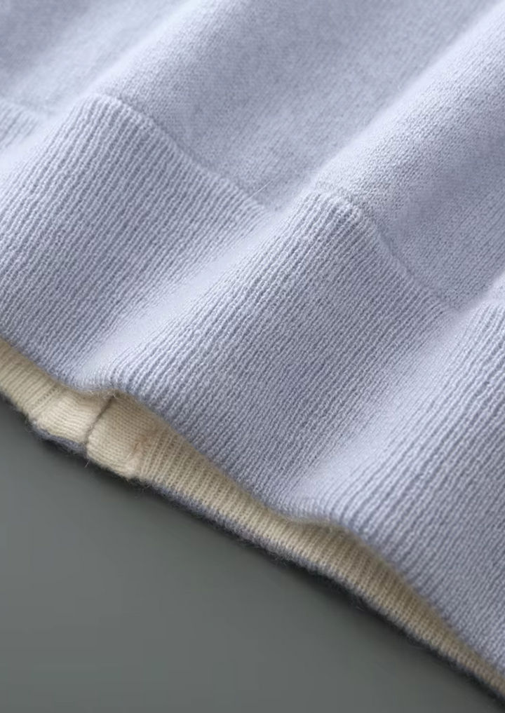 Pure Merino Light Blue Zip Cardigan light blue image 6 #color_light-blue