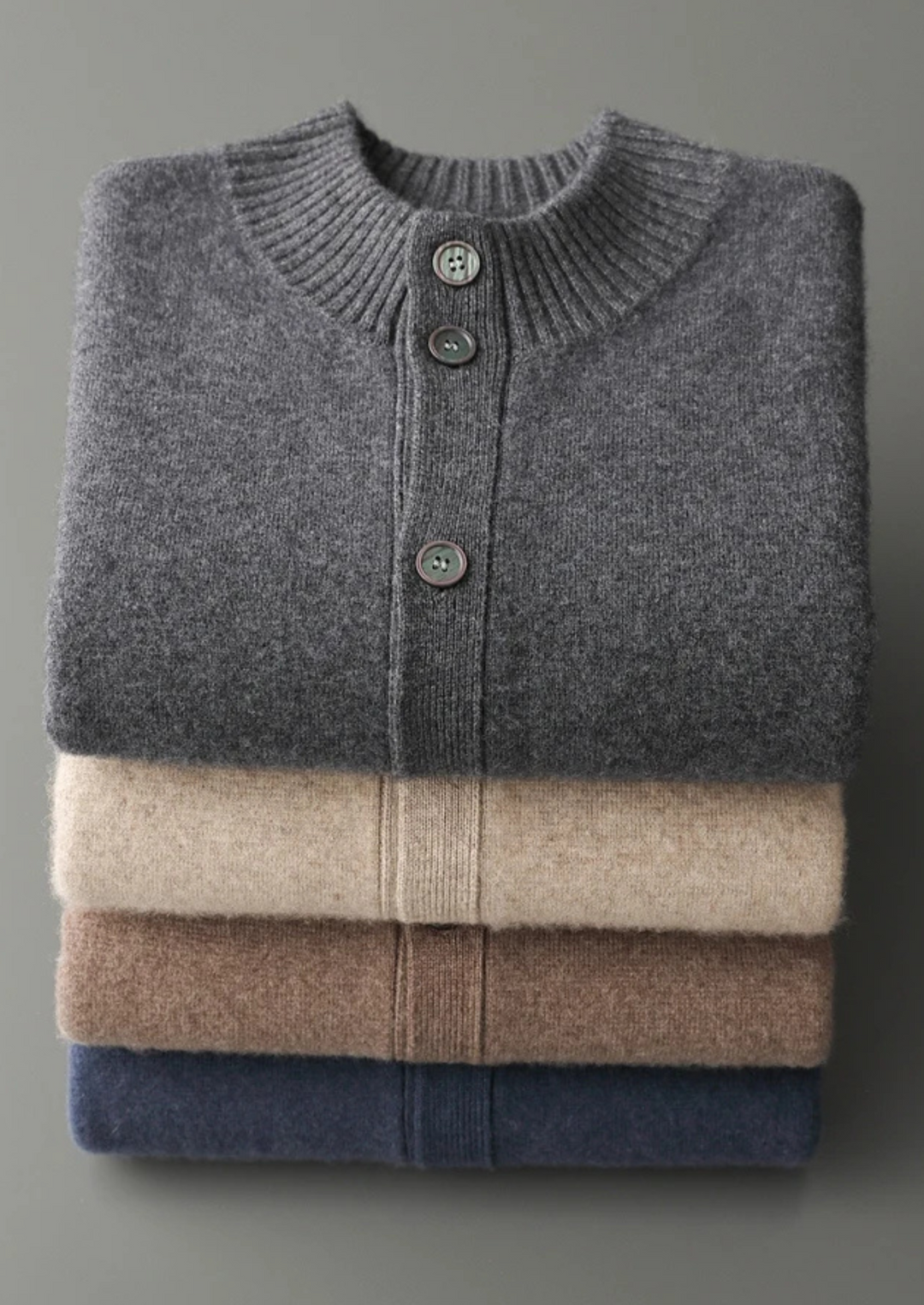 Cashmere Button Cardigan navy blue image 2 #color_navy-blue