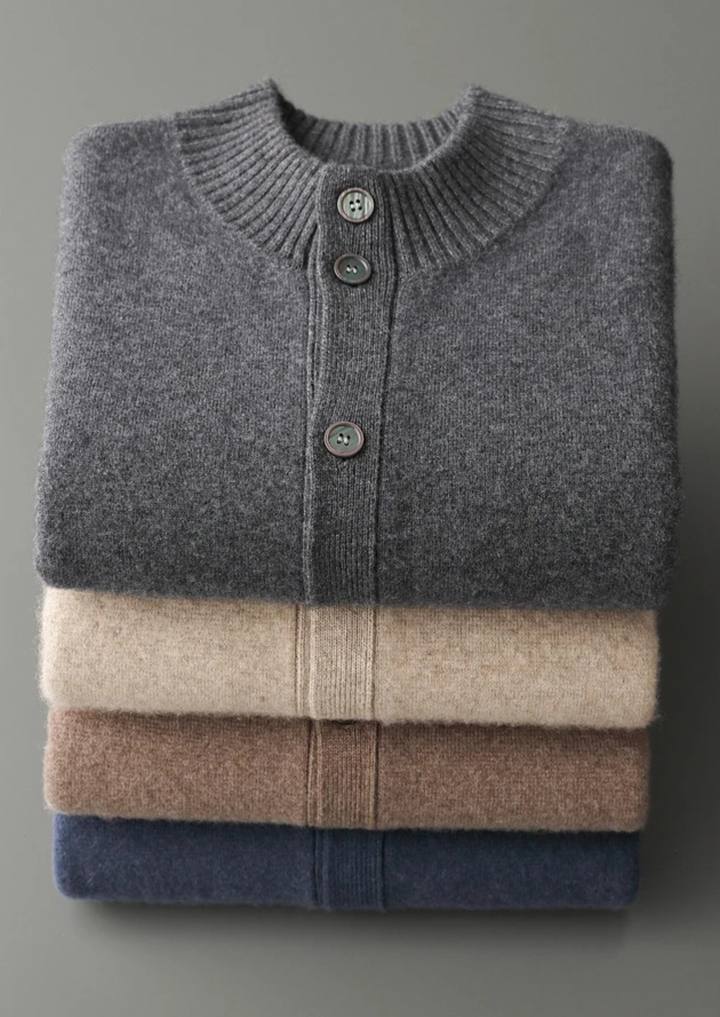 Cashmere Button Cardigan navy blue image 2 #color_navy-blue