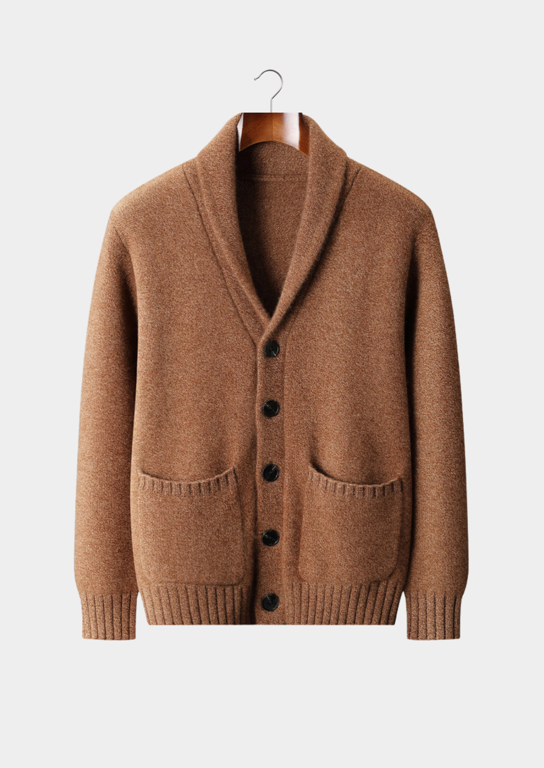 Pure Cashmere Shawl Collar Cardigan beige image 1 #color_beige