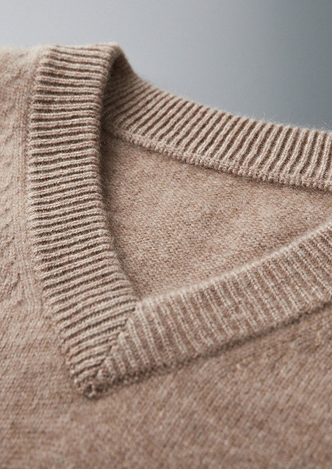 Pure Cashmere V-Neck Sweater beige image 4 #color_beige