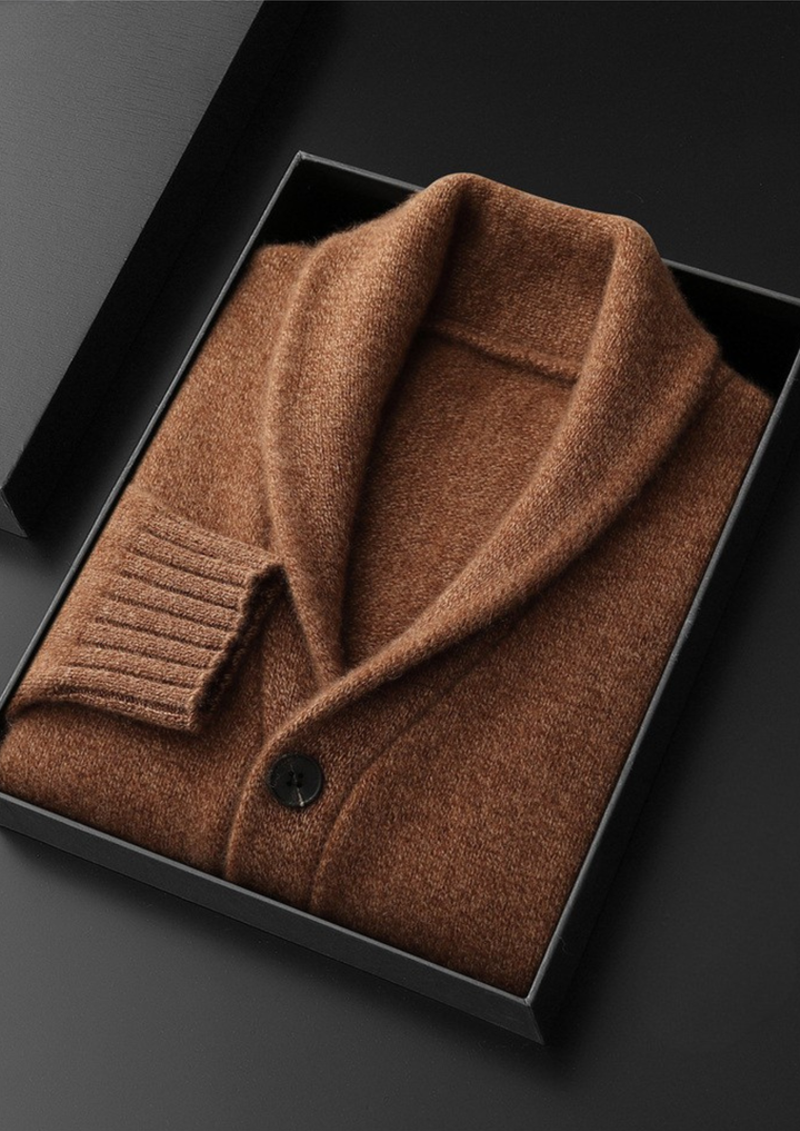Pure Cashmere Shawl Collar Cardigan beige image 3 #color_beige