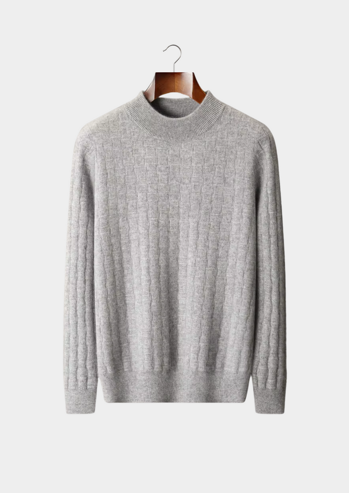 Pure Merino Textured Mockneck light gray image 1 #color_light-gray