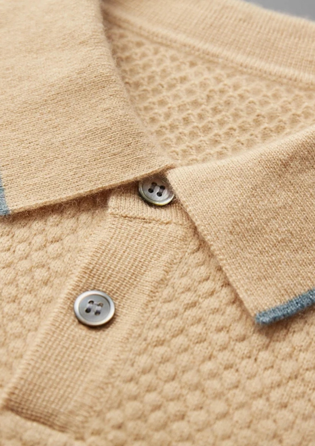 The Cashmere Two-Tone Polo mustard image 2 #color_mustard