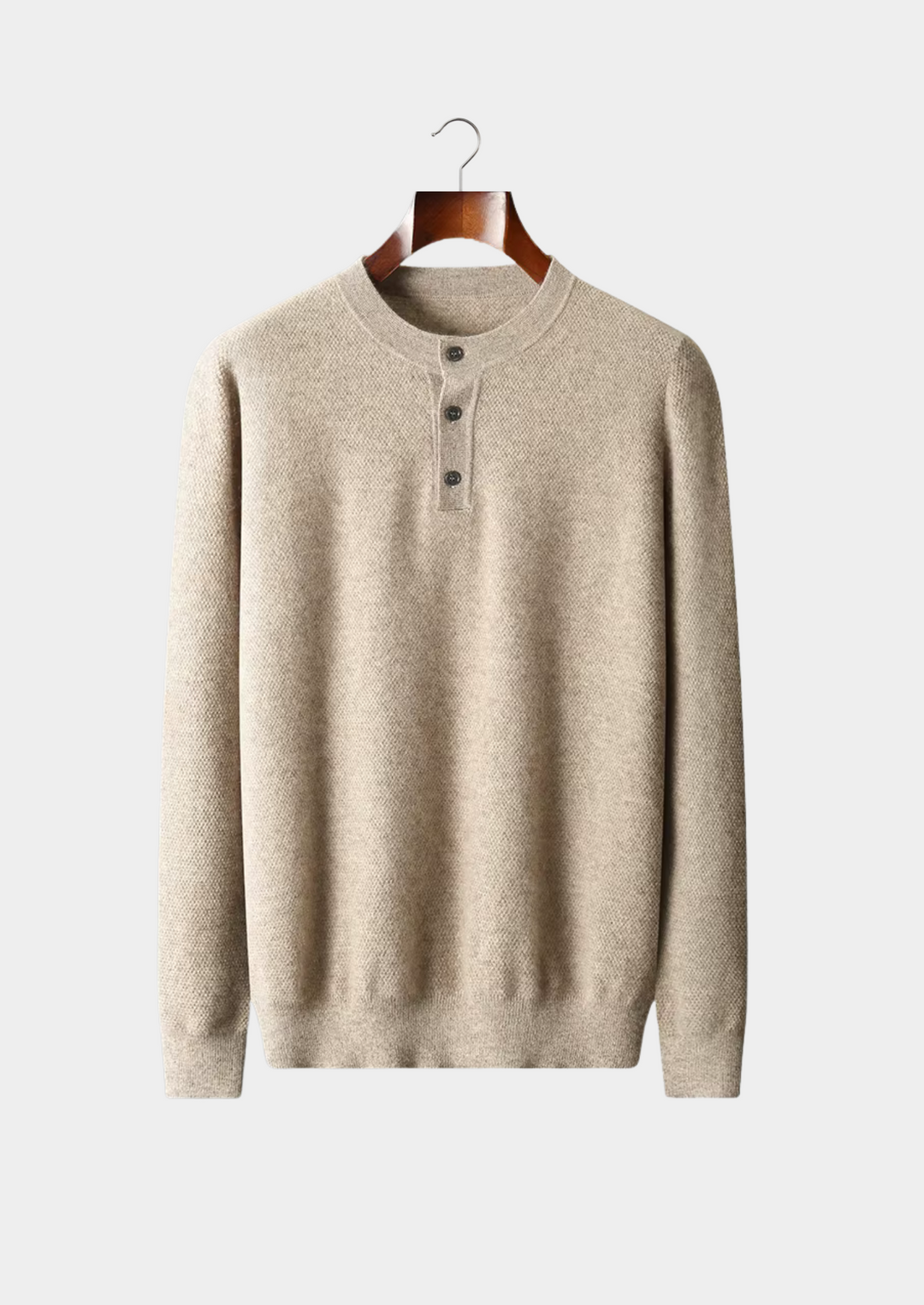 Cashmere Henley Sweater sand image 1 #color_sand