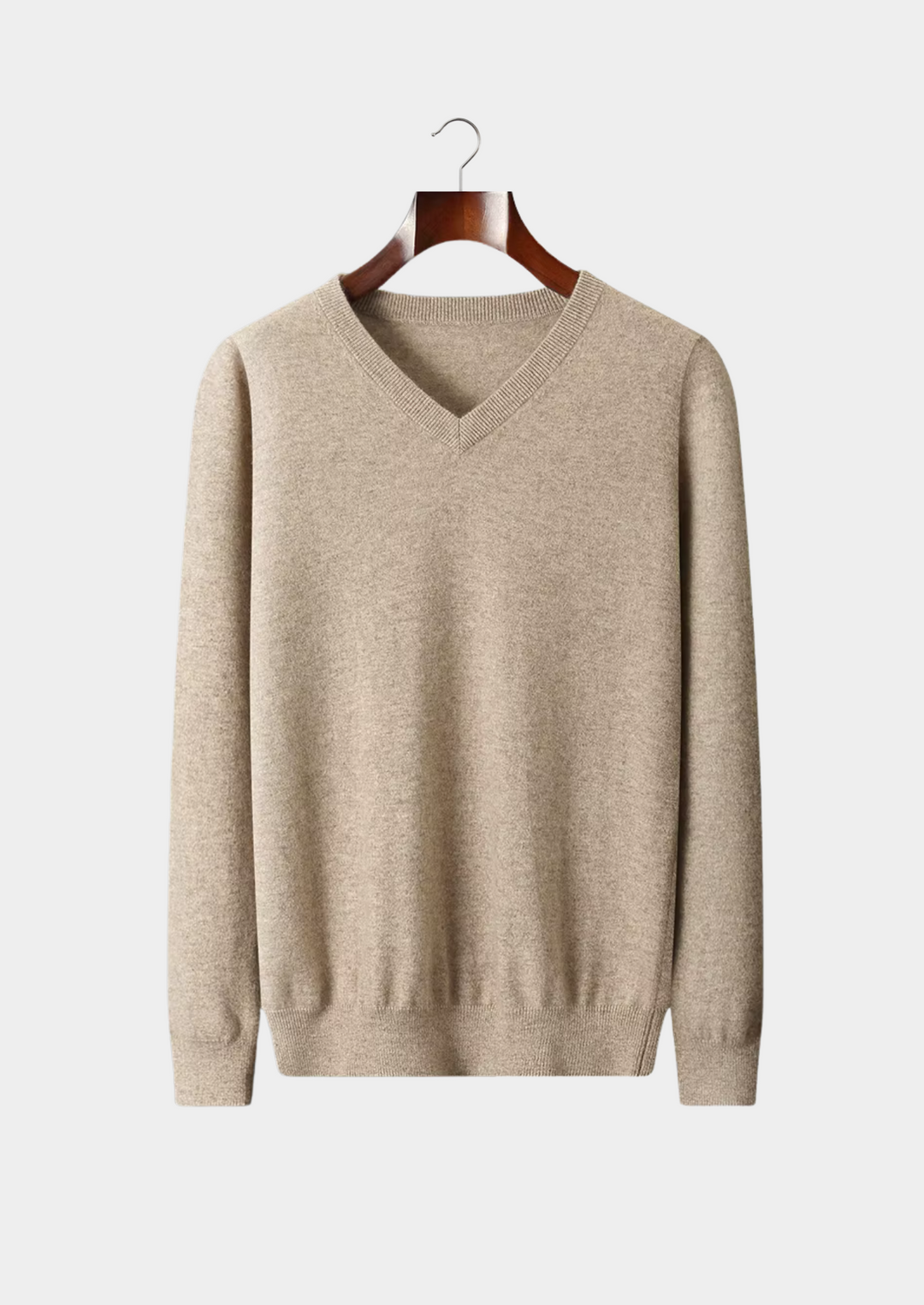 Pure Merino V-Neck Sweater sand image 1 #color_sand