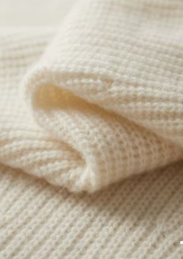 Pure Merino Ribbed Half-Zip ivory image 4 #color_ivory
