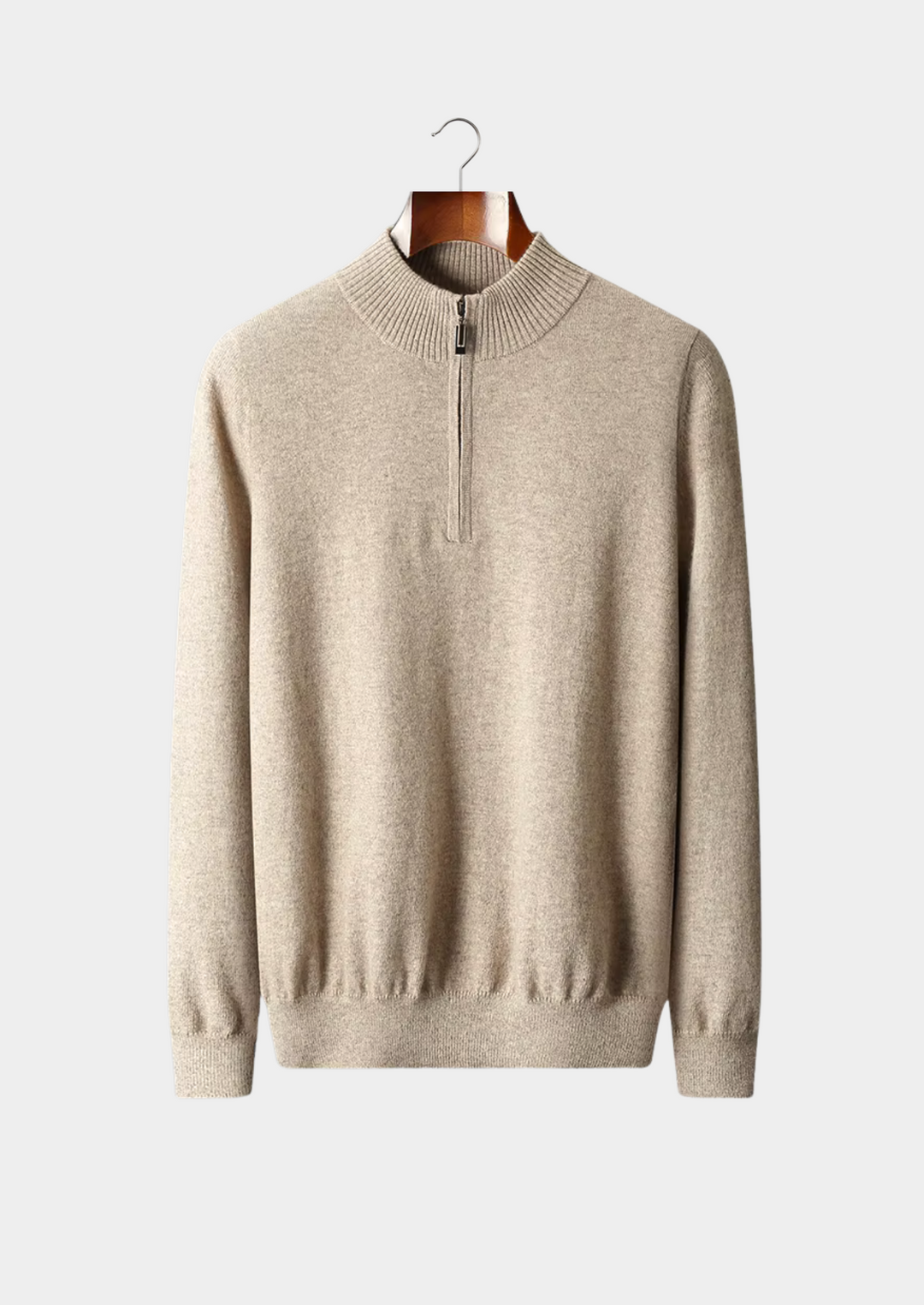 Pure Merino Classic Half-Zip sand image 1 #color_sand