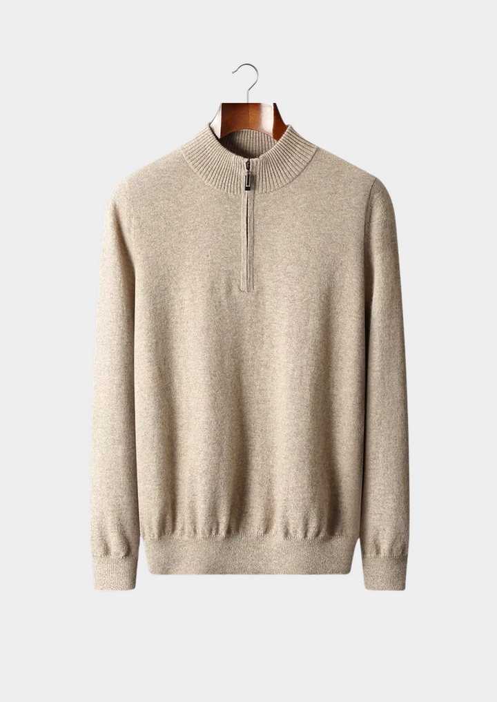 Pure Merino Classic Half-Zip sand image 1 #color_sand