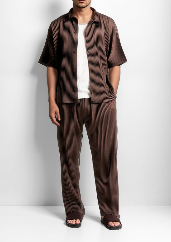 Pleated Summer Set coffee image 1 #color_coffee