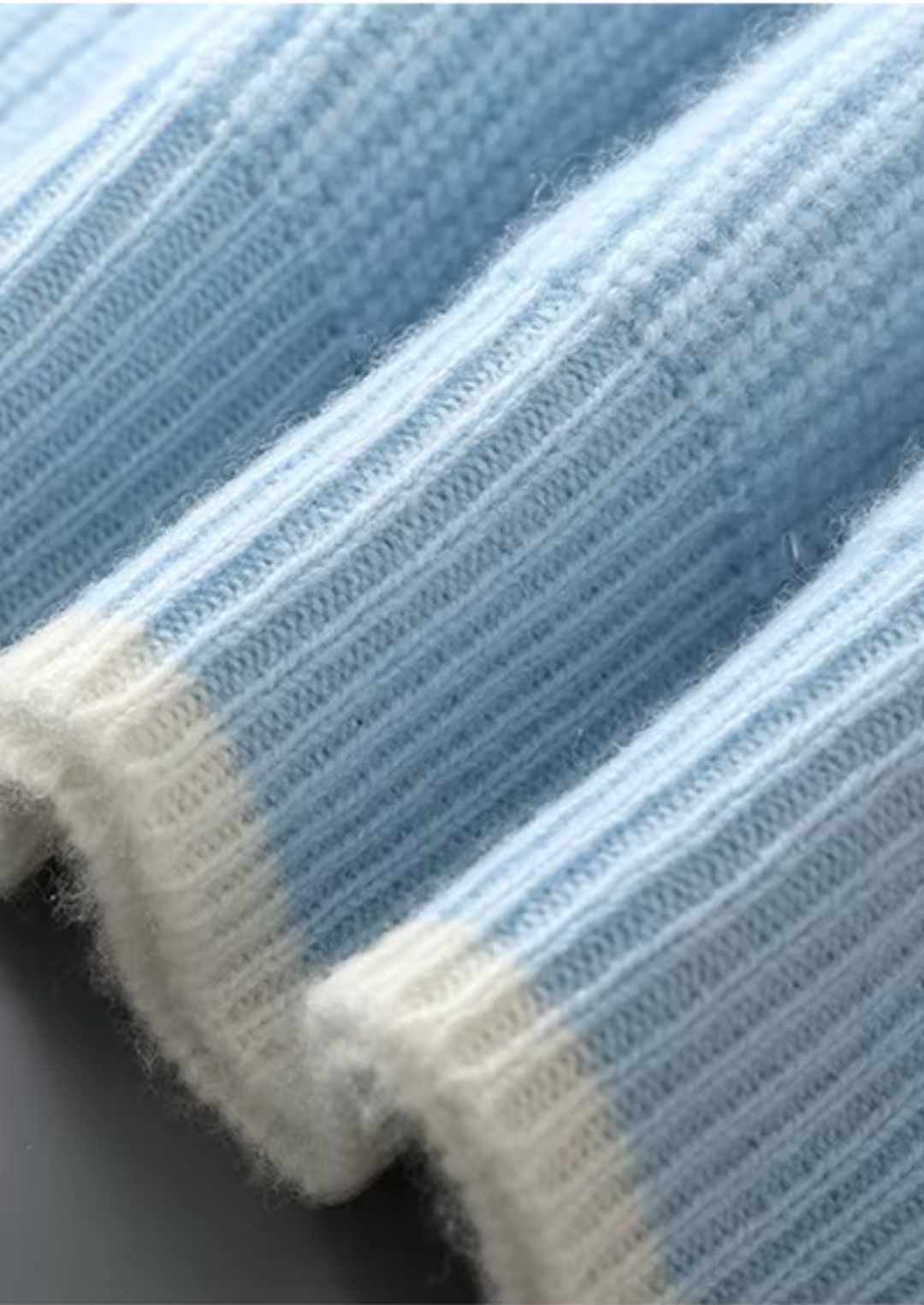 Pure Merino Two-Tone Crewneck baby blue image 3 #color_baby-blue