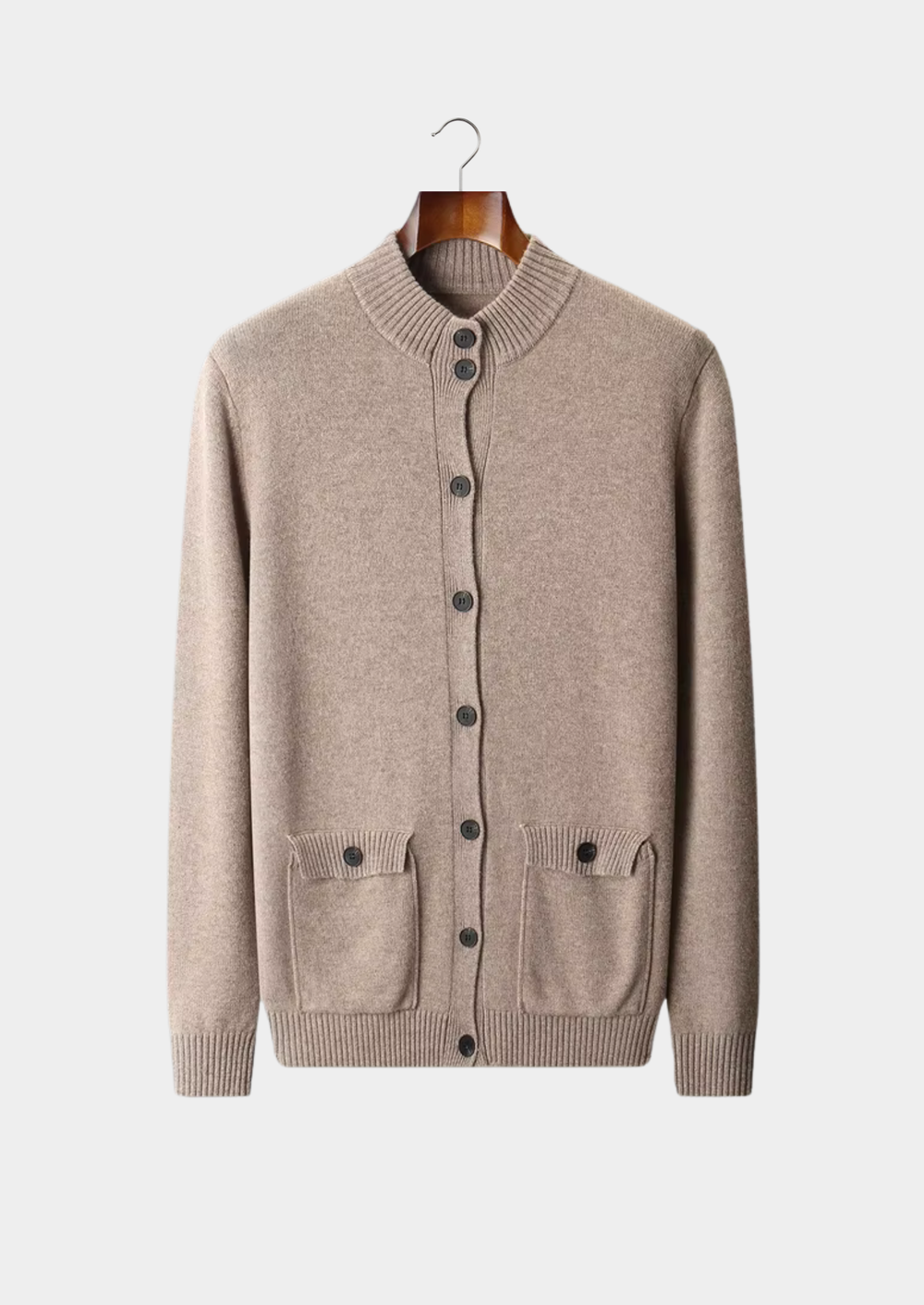 Pure Merino Button Cardigan beige image 1 #color_beige
