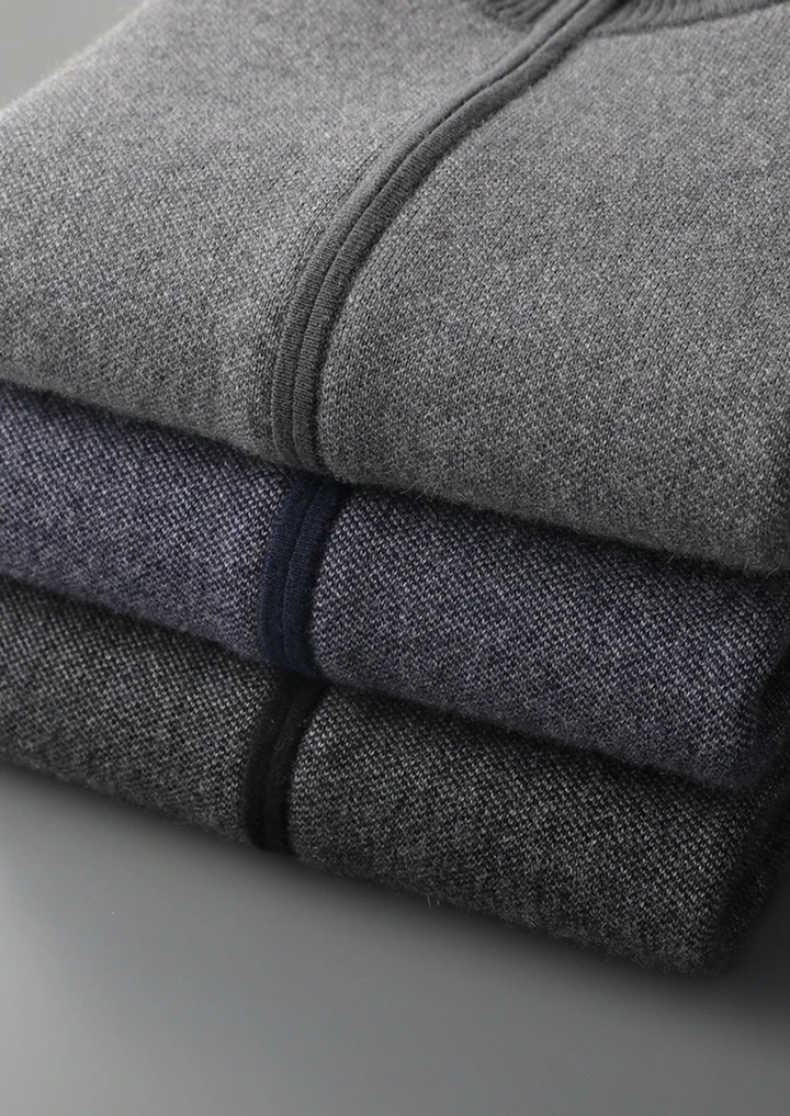 Cashmere Jacquard Zip Cardigan dark gray image 8 #color_dark-gray