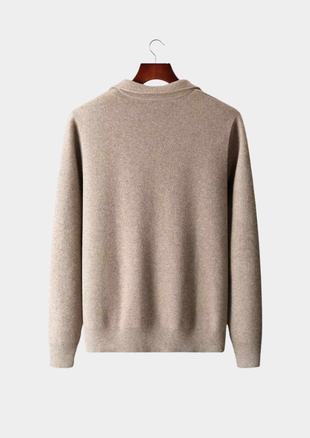 Pure Merino Zip Polo Cardigan camel image 2 #color_camel