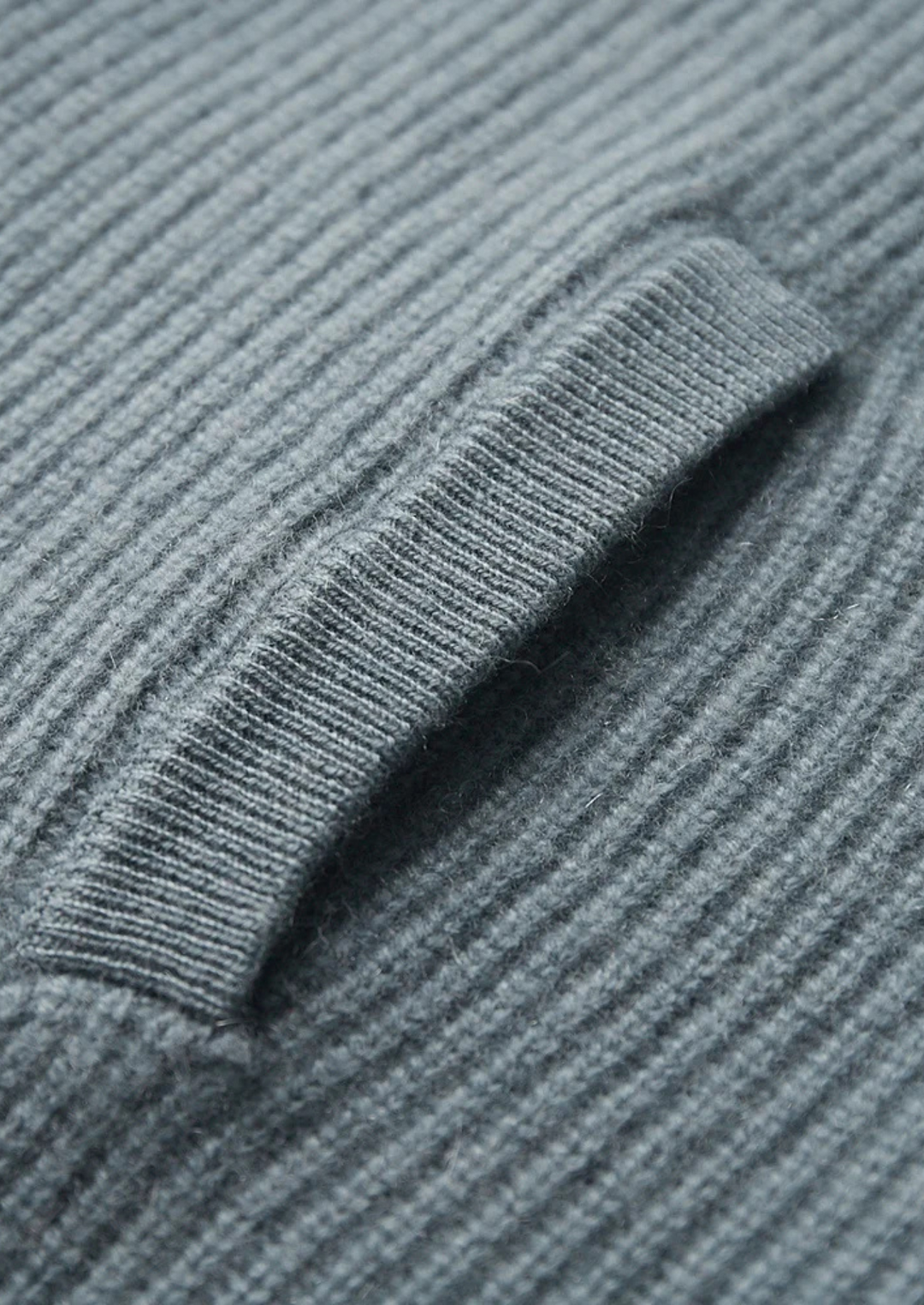 Cashmere Ribbed Cardigan verdant slate image 2 #color_verdant-slate