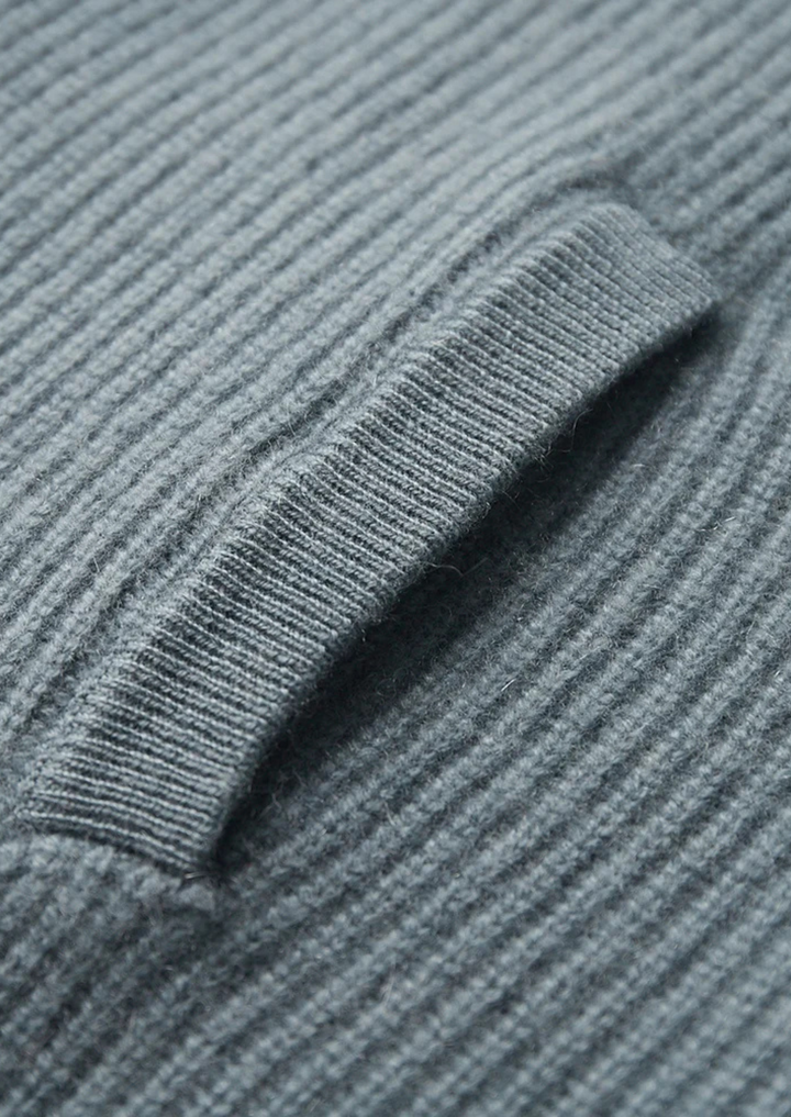 Cashmere Ribbed Cardigan verdant slate image 2 #color_verdant-slate