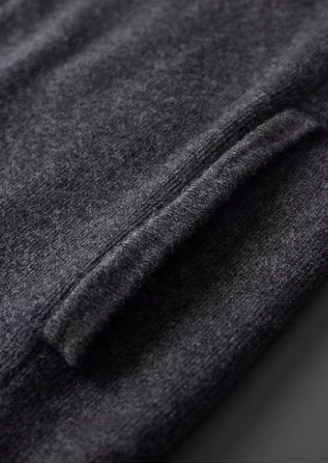 Pure Merino Ribbed Polo Cardigan dark gray image 4 #color_dark-gray