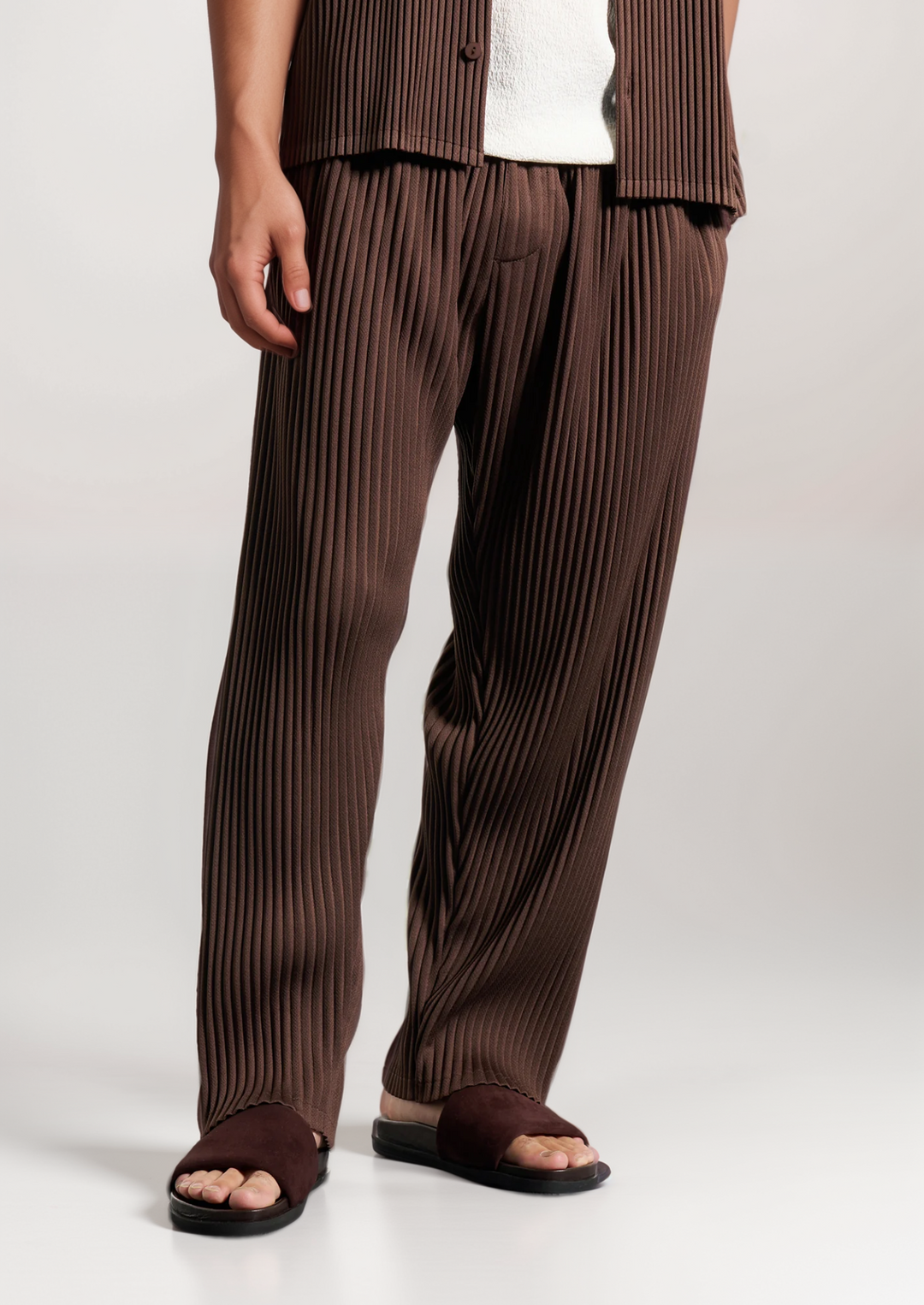 Pleated Summer Set coffee image 2 #color_coffee