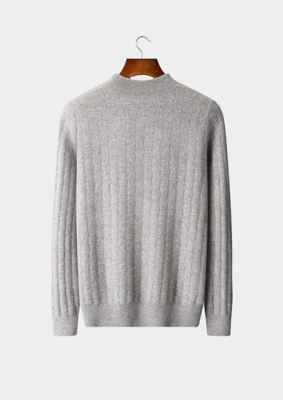 Pure Merino Textured Mockneck light gray image 2 #color_light-gray