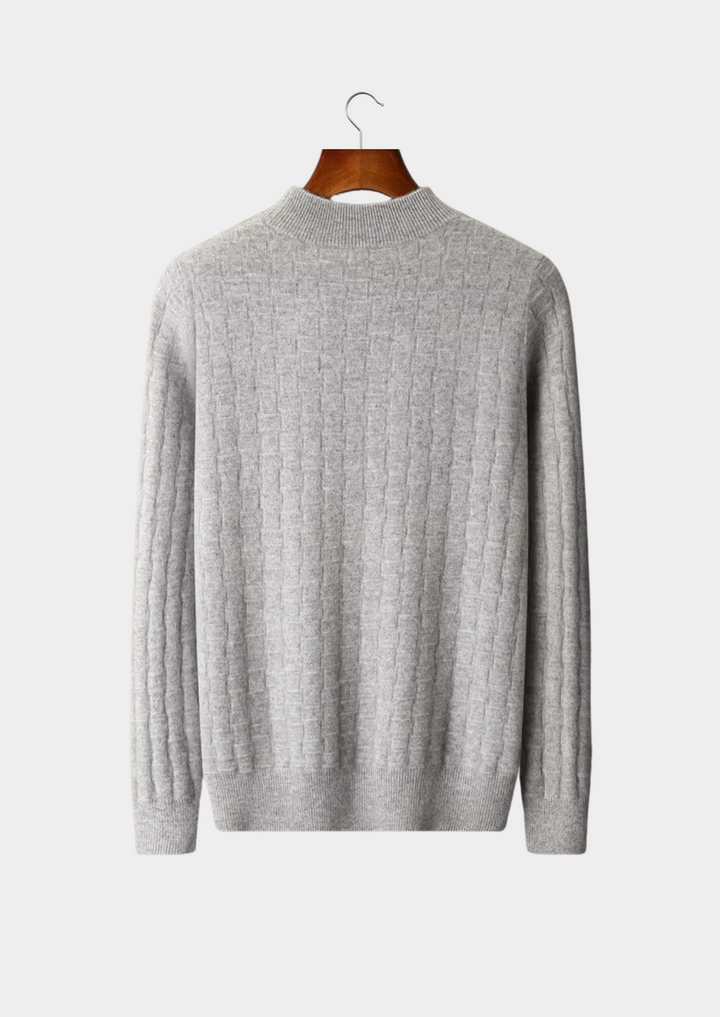 Pure Merino Textured Mockneck light gray image 2 #color_light-gray