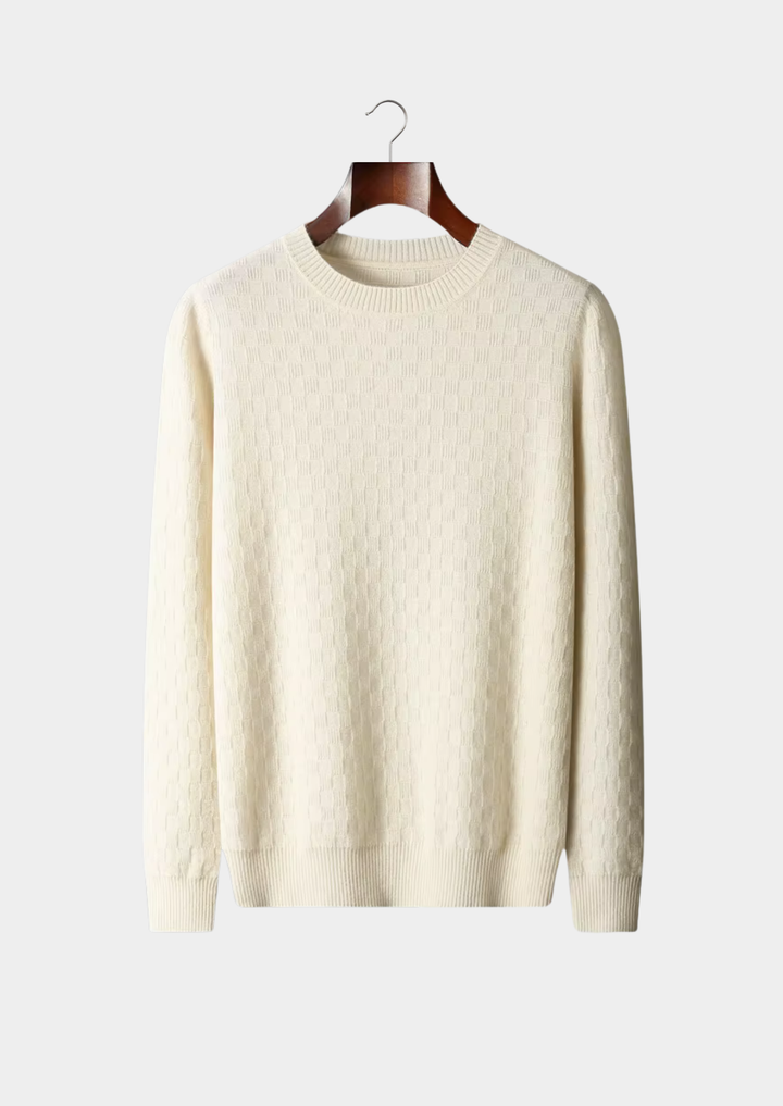 Pure Merino Textured Crewneck ivory image 1 #color_ivory