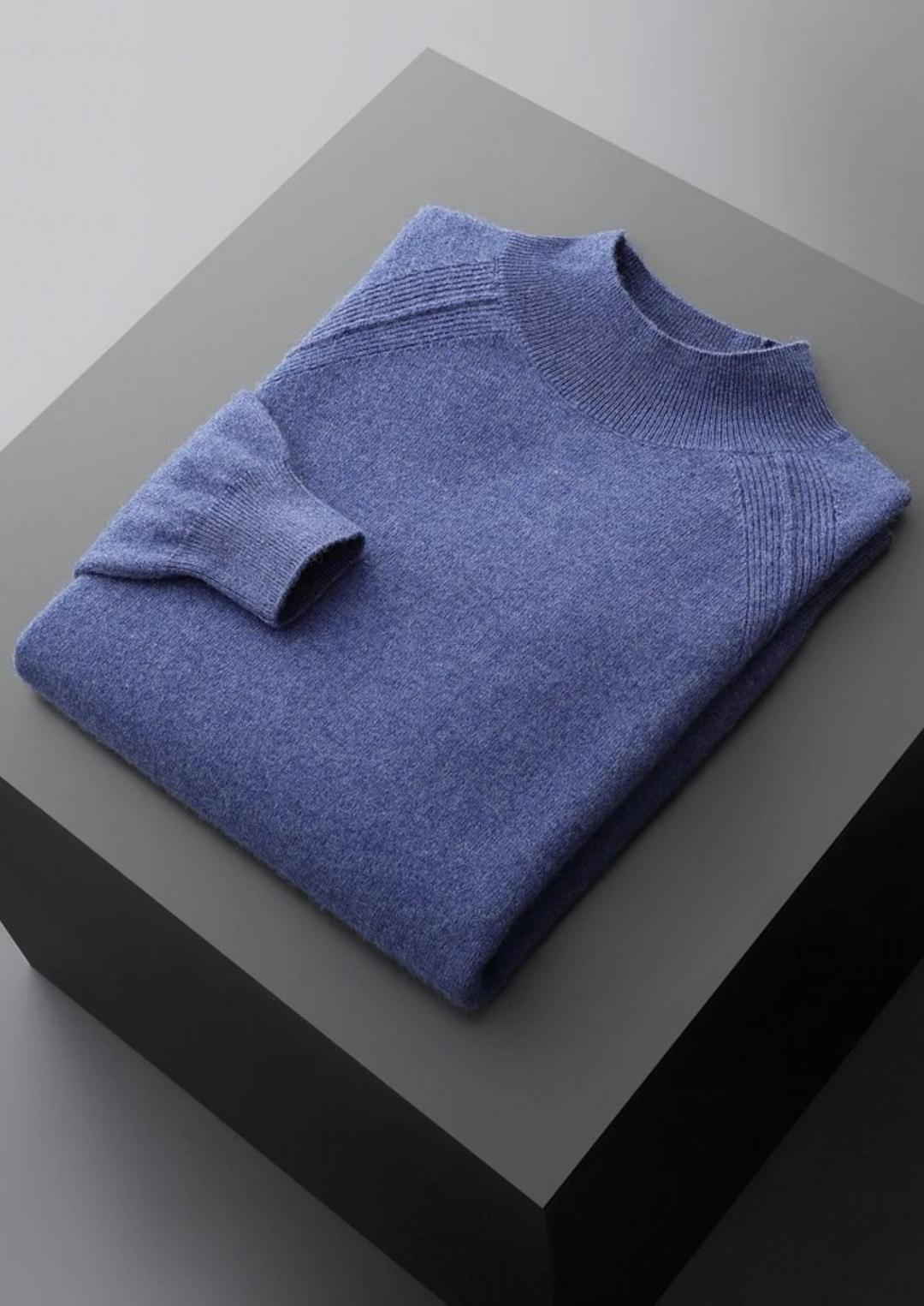 Pure Merino Raglan Mockneck sea blue image 1 #color_sea-blue