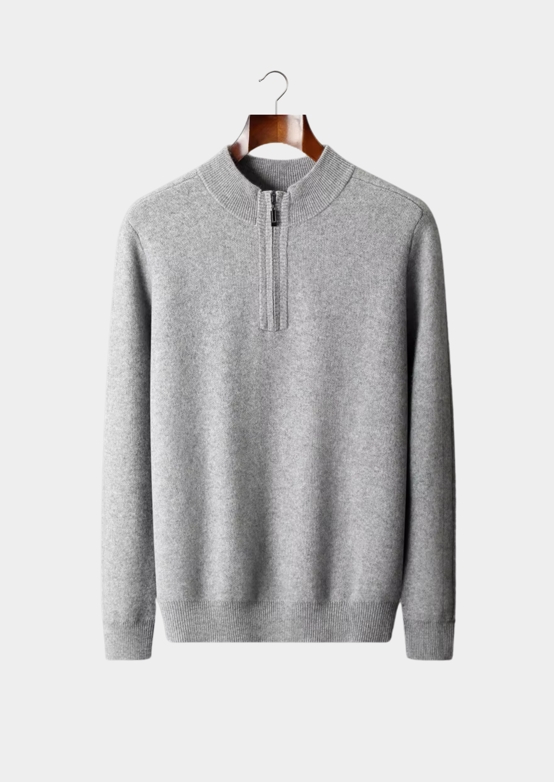 Cashmere Half-Zip Sweater light gray image 1 #color_light-gray