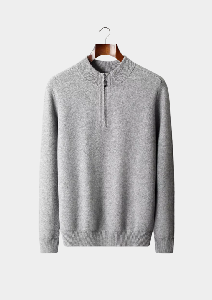 Cashmere Half-Zip Sweater light gray image 1 #color_light-gray