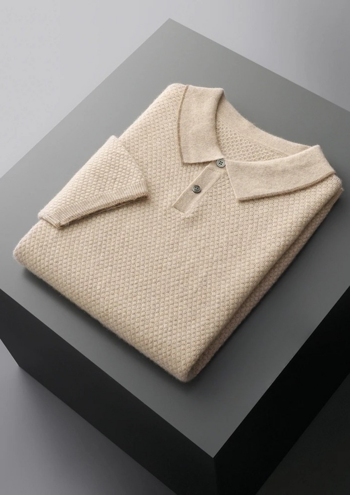 The Cashmere Two-Tone Polo ivory image 5 #color_ivory