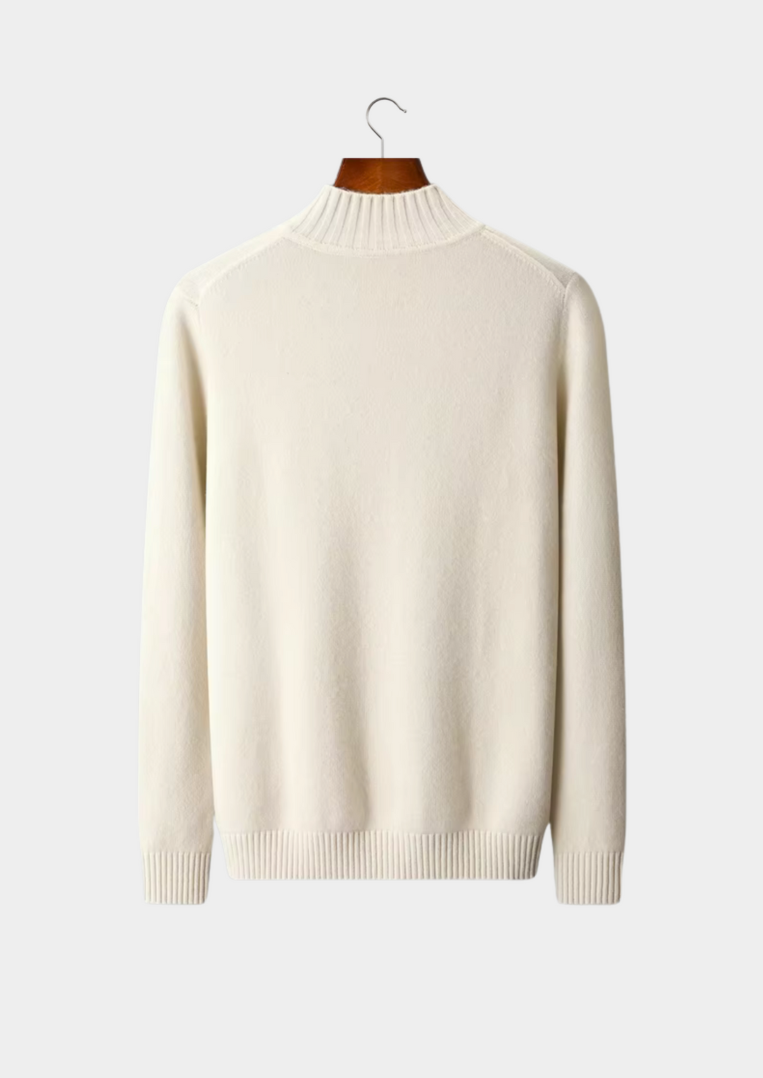 Pure Merino Button Sweater ivory image 2 #color_ivory