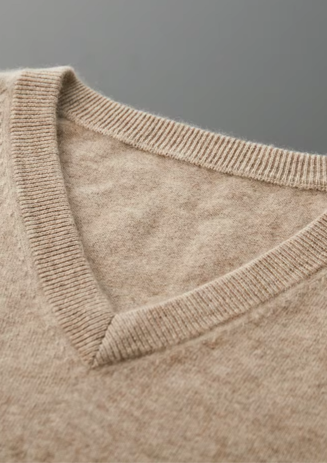 Pure Merino V-Neck Sweater sand image 5 #color_sand