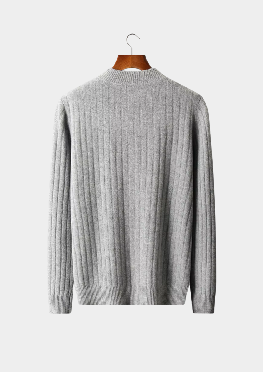 Pure Merino Patterned Zip Cardigan light gray image 2 #color_light-gray