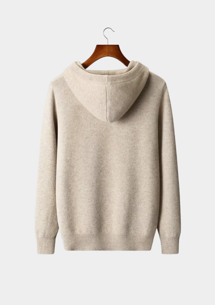 Pure Merino Button Hoodie sand image 2 #color_sand