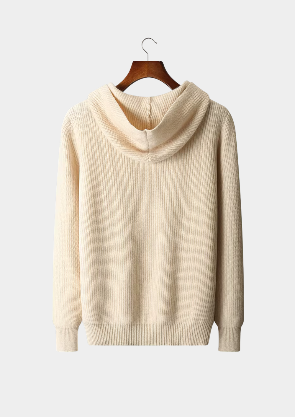 Pure Merino Half-Zip Hoodie ivory image 2 #color_ivory