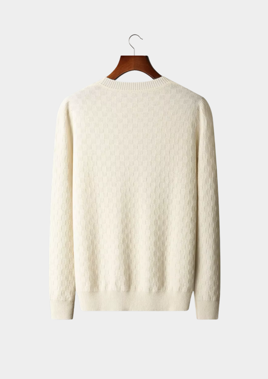 Pure Merino Textured Crewneck ivory image 2 #color_ivory