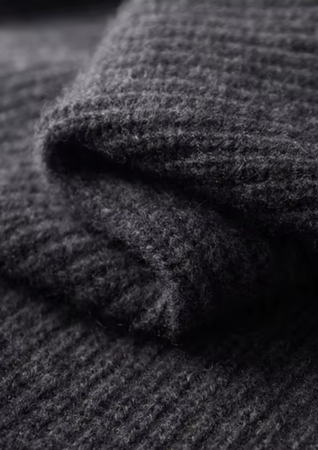 Pure Merino Funnel Neck Dual Zip Cardigan dark gray image 3 #color_dark-gray