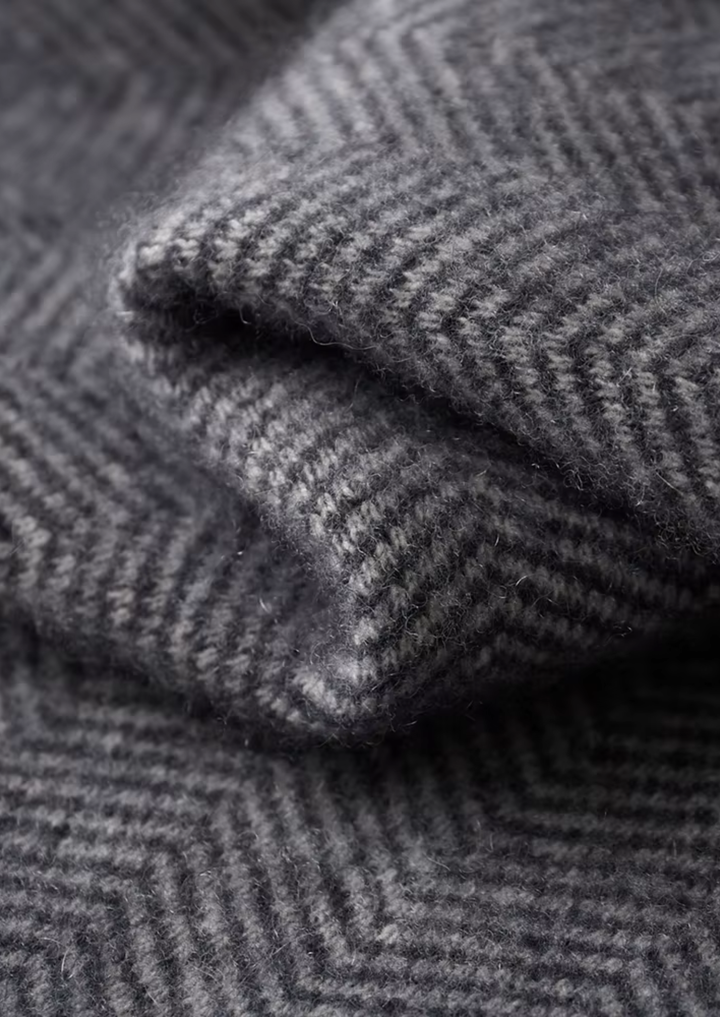 Pure Extra-Fine Merino Wool Herringbone Set gray image 8 #color_gray