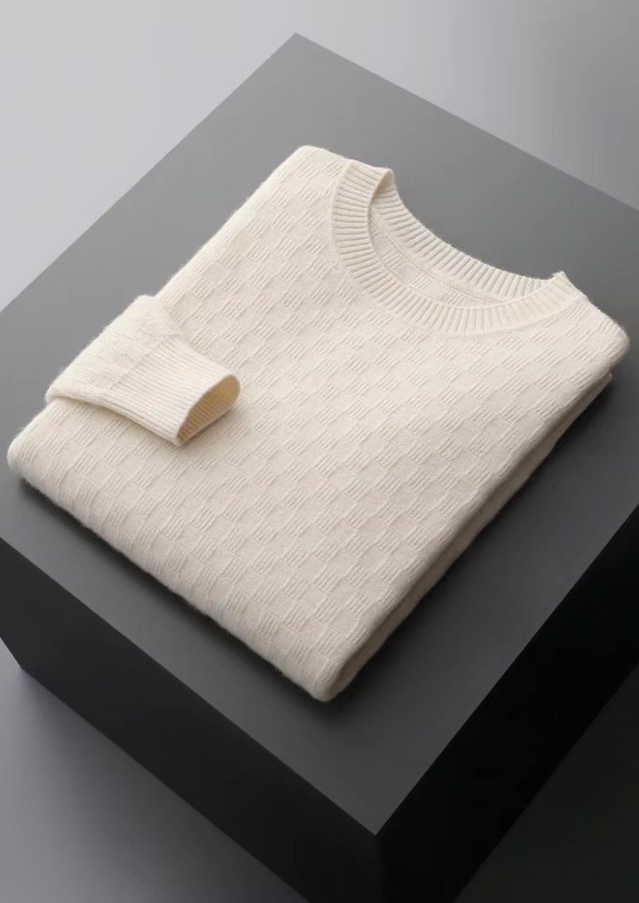 Pure Merino Textured Crewneck ivory image 3 #color_ivory