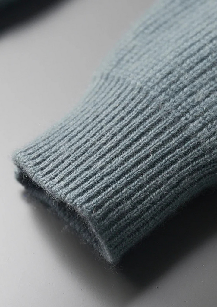 Cashmere Ribbed Cardigan verdant slate image 4 #color_verdant-slate